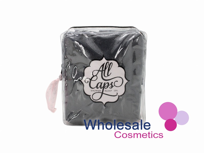 6 x All Caps Shower Sleep Spa - BLACK